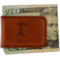Paris Bonjour and Eiffel Tower Leatherette Magnetic Money Clip (Personalized)