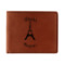 Paris Bonjour and Eiffel Tower Leatherette Bifold Wallet (Personalized)