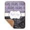 Paris Bonjour and Eiffel Tower Sherpa Baby Blanket - 30" x 40" w/ Name or Text
