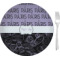 Paris Bonjour and Eiffel Tower 8" Glass Appetizer / Dessert Plates - Single or Set (Personalized)