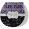 Paris Bonjour and Eiffel Tower Burp Pad - Velour w/ Name or Text