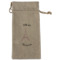 Paris Bonjour and Eiffel Tower Large Burlap Gift Bag - Front (Personalized)