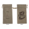 Paris Bonjour and Eiffel Tower Large Burlap Gift Bag - Front & Back (Personalized)