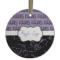 Paris Bonjour and Eiffel Tower Flat Glass Ornament - Round w/ Name or Text