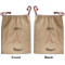 Paris Bonjour and Eiffel Tower Santa Sack - Front & Back (Personalized)