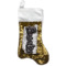 Paris Bonjour and Eiffel Tower Reversible Sequin Stocking - Gold (Personalized)