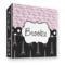 Paris Bonjour and Eiffel Tower 3 Ring Binder - Full Wrap - 3" (Personalized)