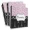 Paris Bonjour and Eiffel Tower 3 Ring Binder - Full Wrap (Personalized)