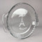 Paris Bonjour and Eiffel Tower Glass Pie Dish - 9.5in Round (Personalized)