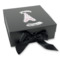 Paris Bonjour and Eiffel Tower Gift Box with Magnetic Lid - Black (Personalized)