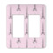 Paris Bonjour and Eiffel Tower Rocker Style Light Switch Cover - Two Switch