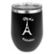 Paris Bonjour and Eiffel Tower Stemless Wine Tumbler - 5 Color Choices - Stainless Steel  (Personalized)