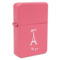 Paris Bonjour and Eiffel Tower Windproof Lighter - Pink - Single Sided (Personalized)