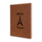 Paris Bonjour and Eiffel Tower Leather Sketchbook - Small - Single Sided (Personalized)