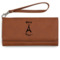Paris Bonjour and Eiffel Tower Ladies Leatherette Wallet - Laser Engraved (Personalized)