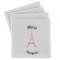 Paris Bonjour and Eiffel Tower Absorbent Stone Coasters - Set of 4 (Personalized)