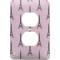 Paris Bonjour and Eiffel Tower Electric Outlet Plate