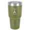 Paris Bonjour and Eiffel Tower 30 oz Stainless Steel Tumbler - Olive - Single-Sided (Personalized)