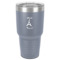 Paris Bonjour and Eiffel Tower 30 oz Stainless Steel Tumbler - Grey - Single-Sided (Personalized)