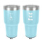 Paris Bonjour and Eiffel Tower 30 oz Stainless Steel Tumbler - Teal - Double-Sided (Personalized)