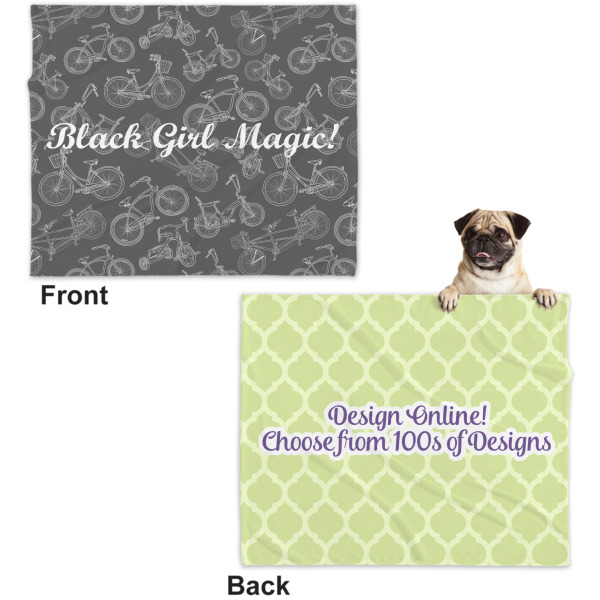 Custom Design - Microfleece Dog Blanket - Large- Front & Back
