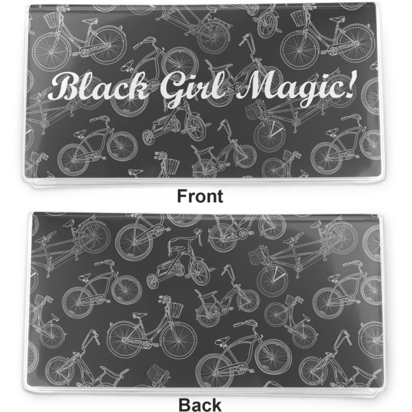 Custom Design - Vinyl Check Book Cover - Front and Back