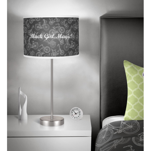 Custom Design - 13" Drum Lampshade - In Room