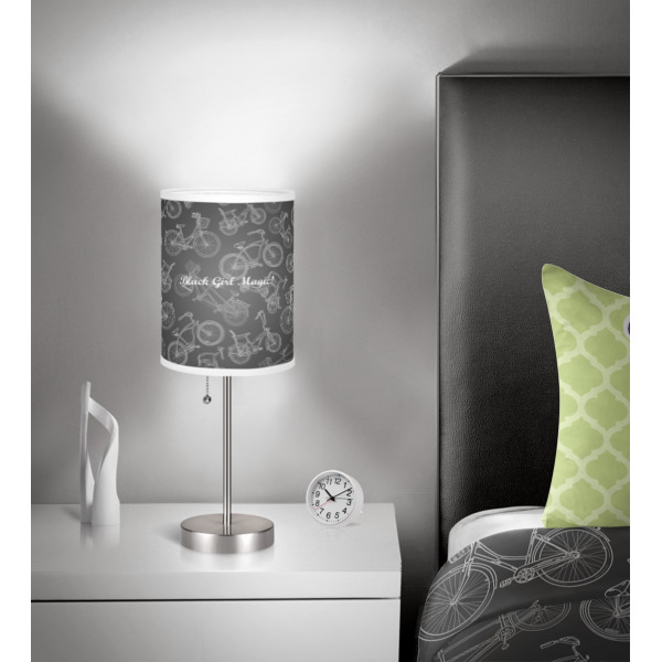 Custom Design - 8" Drum Lampshade - In Room