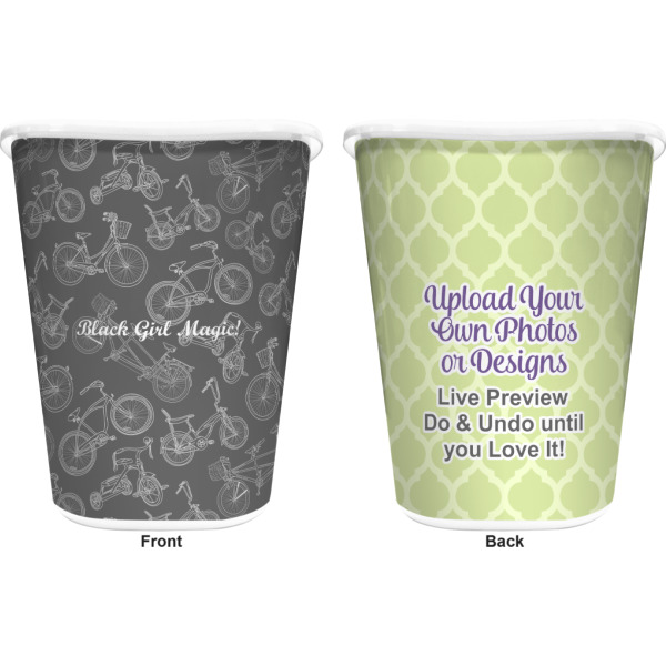 Custom Design - Waste Basket - White - Double Sided - Approval