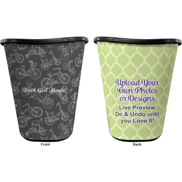 Custom Design - Waste Basket - Black - Double Sided - Approval