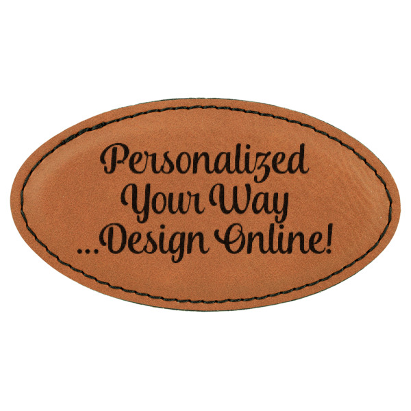 Custom Design Your Own Leatherette Oval Name Badge with Magnet