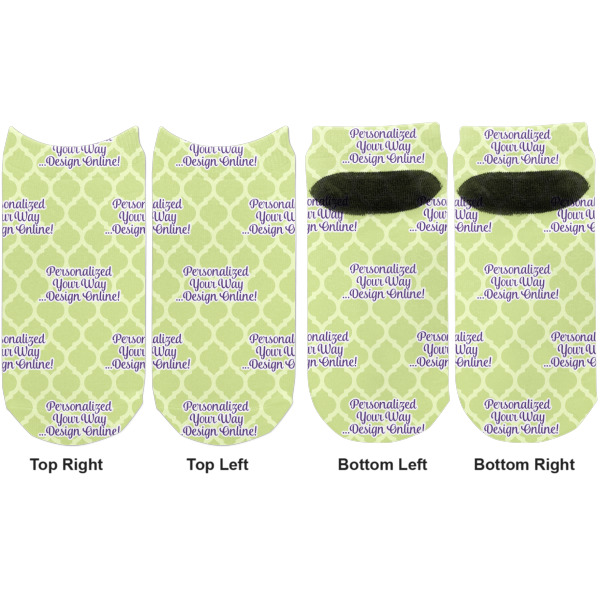 Custom Design - Adult Ankle Socks - Double Pair - Front and Back - Apvl