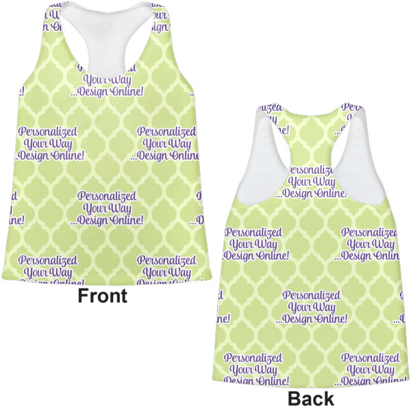 Custom Design - Womens Racerback Tank Tops - Medium - Front and Back