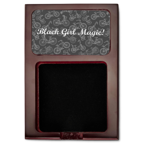 Custom Design - Red Mahogany Sticky Note Holder - Flat