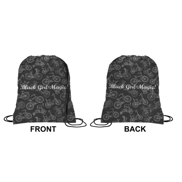 Custom Design - Drawstring Backpack Front & Back Medium