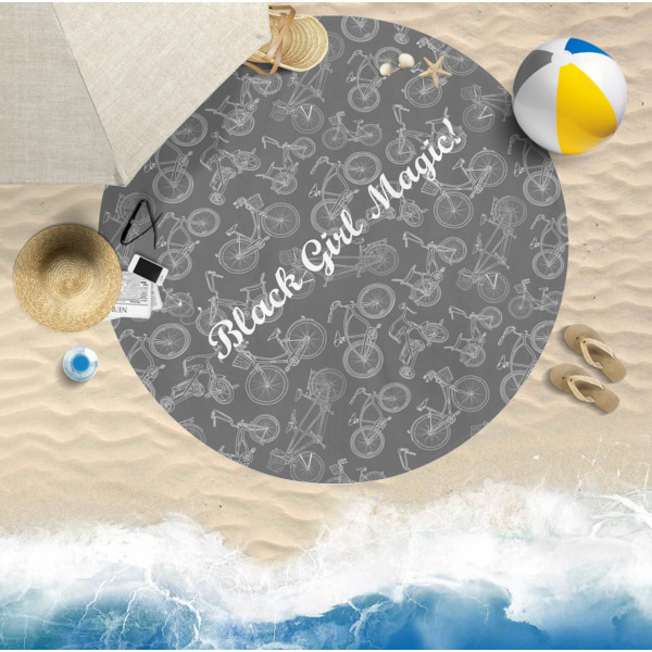 Custom Design - Round Beach Towel Lifestyle