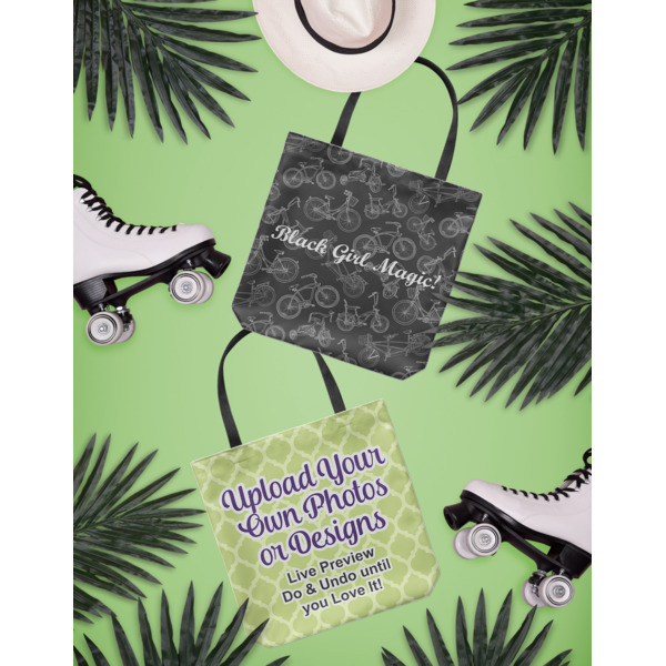 Custom Design - Canvas Tote Lifestyle Front and Back