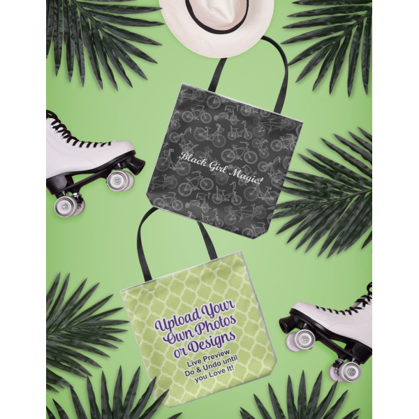 Custom Design - Canvas Tote Lifestyle Front and Back- 13x13