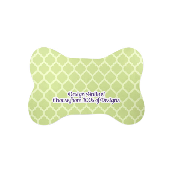 Custom Design Your Own Bone Shaped Dog Food Mat - Small