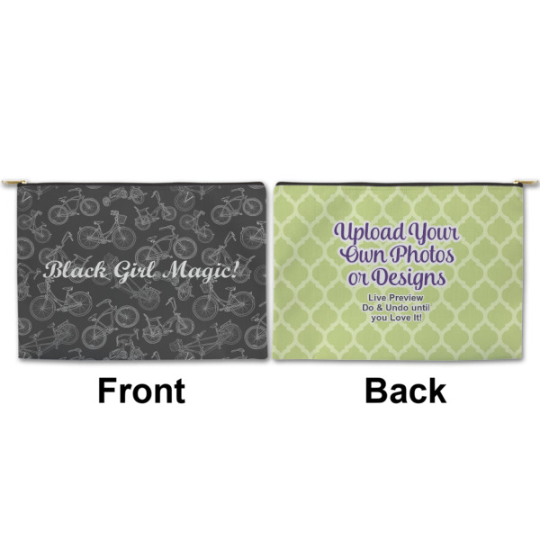 Custom Design - Large Zipper Pouch Approval (Front and Back)