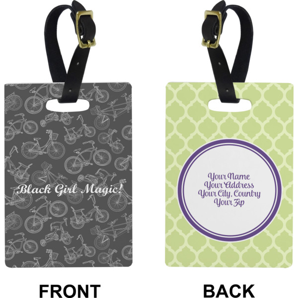 Custom Design - Rectangle Luggage Tag (Front + Back)
