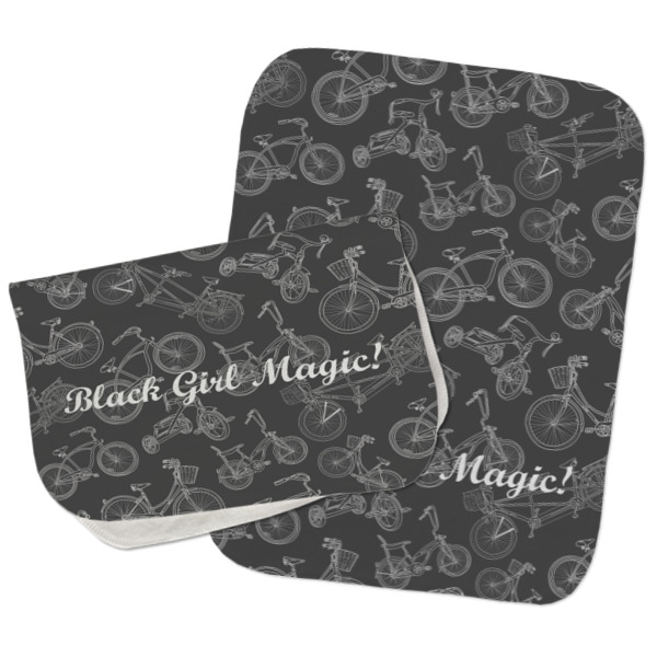 Custom Design - Two Rectangle Burp Cloths - Open & Folded