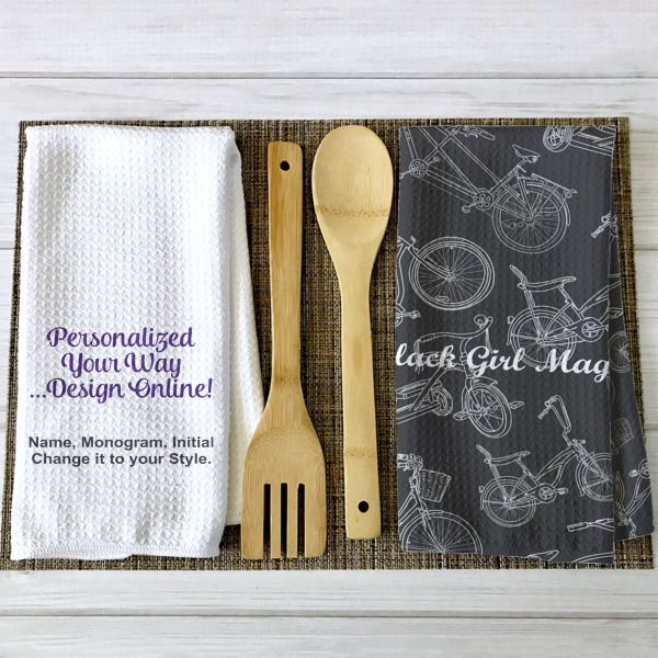 Custom Design - Waffle Weave Towels - 2 Print Styles