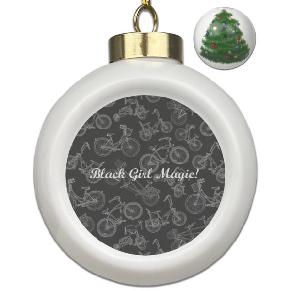 Custom Design Your Own Ceramic Ball Ornament - Christmas Tree