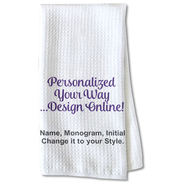Custom Design - Waffle Towel - Partial Print Print Style Image
