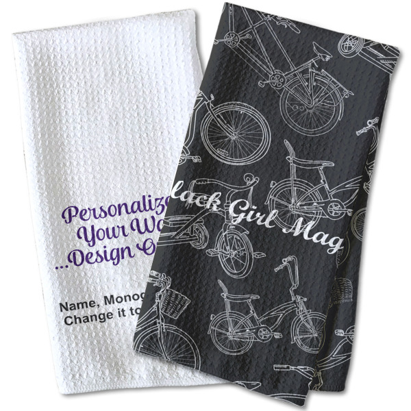 Custom Design - Waffle Weave Towels - Two Print Styles