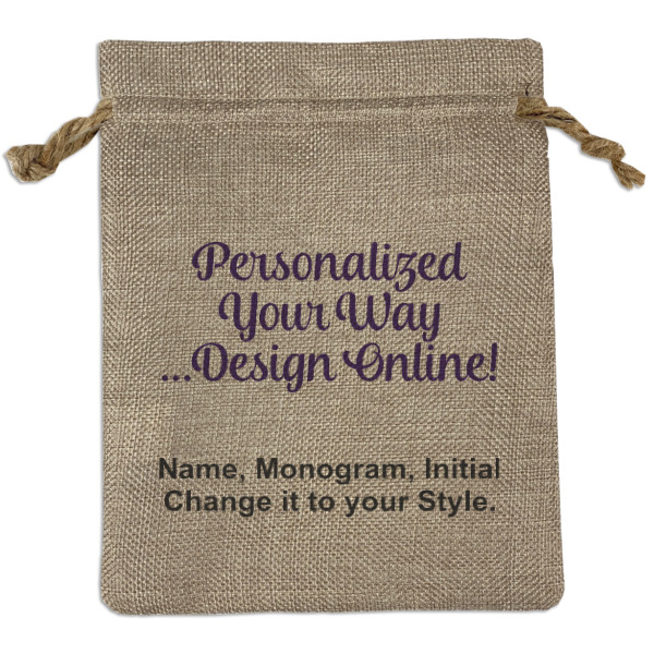 Custom Design Your Own Burlap Gift Bag