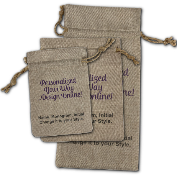 Custom Design - Burlap Gift Bags - (PARENT MAIN) All Three