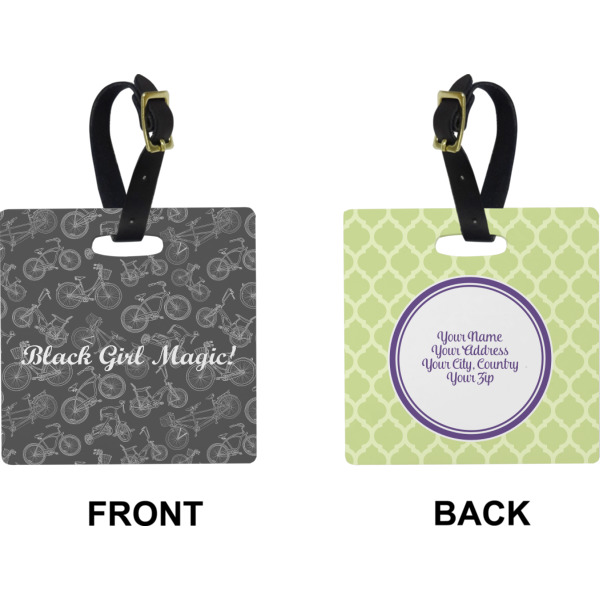 Custom Design - Square Luggage Tag (Front + Back)