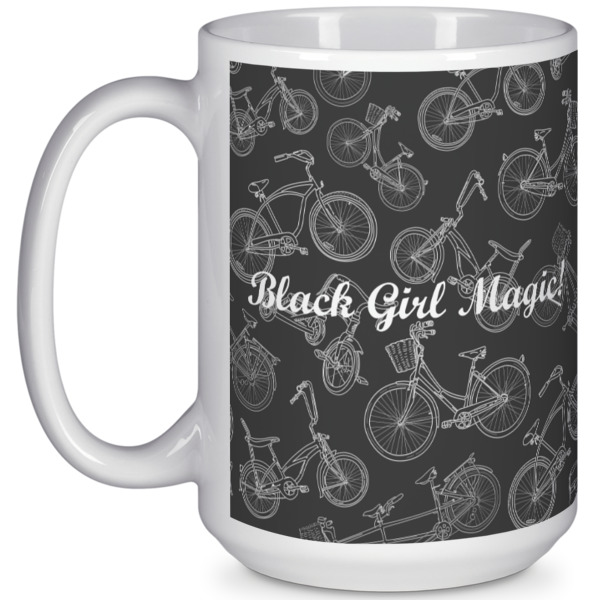 Custom Design Your Own 15 oz Coffee Mug - White